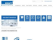 Tablet Screenshot of kraft-baustoffe.de